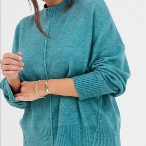 Micha lounge relaxed sweater w/ balloon sleeves